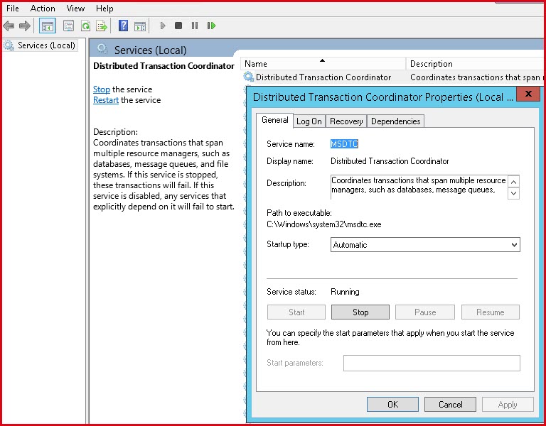 Framework Enable Distributed Transactions Coordinator